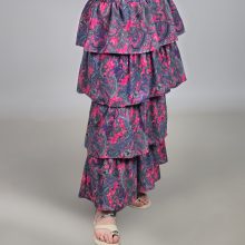 دامن دو طبقه طرح دار