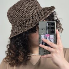کلاه رافیا لبه پنجره ای
